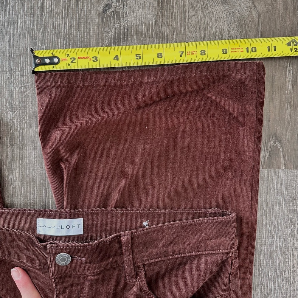 Brown High Rise Slim Flare Corduroy Pants - Picture 4 of 11